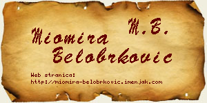 Miomira Belobrković vizit kartica